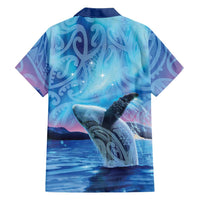 New Zealand Matariki Humpback Whale Family Matching Mermaid Dress and Hawaiian Shirt Paikea Maori New Year Blue Galaxy