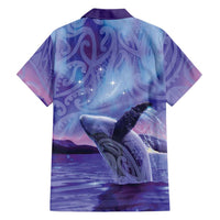 New Zealand Matariki Humpback Whale Family Matching Mermaid Dress and Hawaiian Shirt Paikea Maori New Year Purple Galaxy LT14 - Polynesian Pride