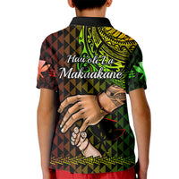 Polynesian Pride Father Day Hawaii Kid Polo Shirt Kanaka Kakau Hauoli La Makuakane LT14 - Polynesian Pride