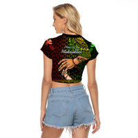 Polynesian Pride Father Day Hawaii Raglan Cropped T Shirt Kanaka Kakau Hauoli La Makuakane LT14 - Polynesian Pride