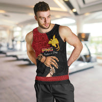 Polynesian Pride Father Day Papua New Guinea Men Tank Top PNG I Love You Dad Black Version LT14 - Polynesian Pride