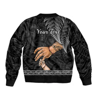 Personalised Father Day New Zealand Bomber Jacket Aotearoa Maori Fern I Love You Dad LT14 - Polynesian Pride