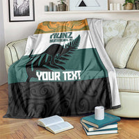 AUNZ Rugby Custom Blanket Australia Kangaroo New Zealand Silver Fern - Polynesian Pride