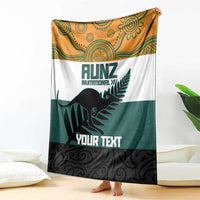 AUNZ Rugby Custom Blanket Australia Kangaroo New Zealand Silver Fern - Polynesian Pride