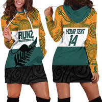 AUNZ Rugby Custom Hoodie Dress Australia Kangaroo New Zealand Silver Fern - Polynesian Pride
