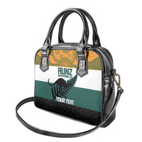 AUNZ Rugby Custom Shoulder Handbag Australia Kangaroo New Zealand Silver Fern - Polynesian Pride
