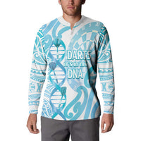 Personalised New Zealand Darts Button Sweatshirt Aotearoa Maori Its In My DNA White - Polynesian Pride