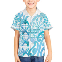 Personalised New Zealand Darts Family Matching Puletasi and Hawaiian Shirt Aotearoa Maori Its In My DNA White - Polynesian Pride