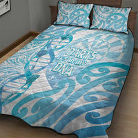 New Zealand Darts Quilt Bed Set Aotearoa Maori Its In My DNA White - Polynesian Pride