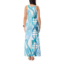 Personalised New Zealand Darts Tank Maxi Dress Aotearoa Maori Its In My DNA White - Polynesian Pride