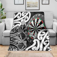 New Zealand Darts Blanket Aotearoa Maori Its In My DNA Black - Polynesian Pride