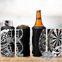 New Zealand Darts 4 in 1 Can Cooler Tumbler Aotearoa Maori Its In My DNA Black - Polynesian Pride