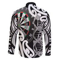 Personalised New Zealand Darts Family Matching Long Sleeve Bodycon Dress and Hawaiian Shirt Aotearoa Maori Its In My DNA Black - Polynesian Pride
