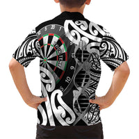 Personalised New Zealand Darts Hawaiian Shirt Aotearoa Maori Its In My DNA Black - Polynesian Pride