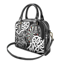 New Zealand Darts Shoulder Handbag Aotearoa Maori Its In My DNA Black - Polynesian Pride