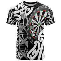 Personalised New Zealand Darts T Shirt Aotearoa Maori Its In My DNA Black - Polynesian Pride