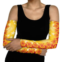 Kahili Quilt Hawaii Arm Sleeves Tropical Flower Seamless Half Style LT14 - Polynesian Pride