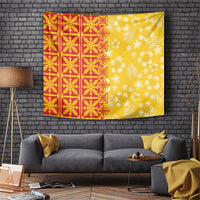 Kahili Quilt Hawaii Tapestry Tropical Flower Seamless Half Style