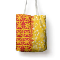 Kahili Quilt Hawaii Tote Bag Tropical Flower Seamless Half Style LT14 - Polynesian Pride