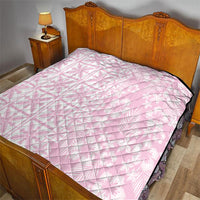 Pastel Pink Kahili Quilt Hawaii Quilt Tropical Flower Seamless Half Style