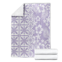 Pastel Purple Kahili Quilt Hawaii Blanket Tropical Flower Seamless Half Style LT14 - Polynesian Pride