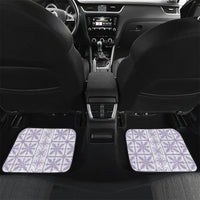 Pastel Purple Kahili Quilt Hawaii Car Mats Tropical Flower Seamless Half Style LT14 Set 2pcs - Back Purple - Polynesian Pride