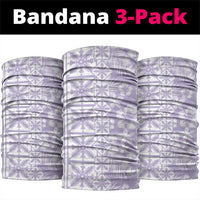 Pastel Purple Kahili Quilt Hawaii Neck Gaiter Tropical Flower Seamless Half Style LT14 package One Size: 25*50cm Purple - Polynesian Pride