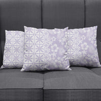 Pastel Purple Kahili Quilt Hawaii Pillow Cover Tropical Flower Seamless Half Style LT14 - Polynesian Pride