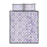 Pastel Purple Kahili Quilt Hawaii Quilt Bed Set Tropical Flower Seamless Half Style LT14 - Polynesian Pride