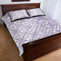 Pastel Purple Kahili Quilt Hawaii Quilt Bed Set Tropical Flower Seamless Half Style LT14 - Polynesian Pride