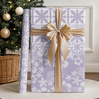 Pastel Purple Kahili Quilt Hawaii Wrapping Paper Tropical Flower Seamless Half Style LT14 - Polynesian Pride