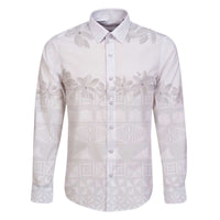 Tokelau White Sunday Family Matching Puletasi and Hawaiian Shirt Polynesian Pattern Gardenia Thunbergia