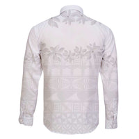 Tokelau White Sunday Family Matching Summer Maxi Dress and Hawaiian Shirt Polynesian Pattern Gardenia Thunbergia