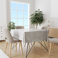 Tokelau White Sunday Tablecloth Polynesian Pattern Gardenia Thunbergia