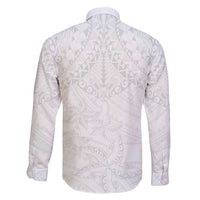 American Samoa White Sunday Family Matching Tank Maxi Dress and Hawaiian Shirt Lotu Tamaiti Plumeria With Samoan Pattern