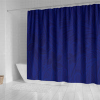 Blue Polynesia Shower Curtain Polynesian Pattern Mix Plumeria LT14 - Polynesian Pride