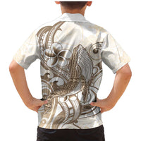 Brown Hawaii Humpback Whale Family Matching Mermaid Dress and Hawaiian Shirt Polynesian Tribal Ocean Vibes