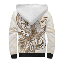 Brown Hawaii Humpback Whale Sherpa Hoodie Polynesian Tribal Ocean Vibes