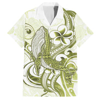Lime Green Hawaii Family Matching Off Shoulder Short Dress and Hawaiian Shirt Humpback Whale Tattoo Polynesian Tribal Ocean Vibes
