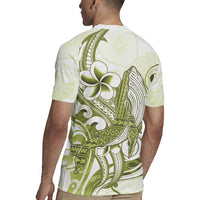 Lime Green Hawaii Rugby Jersey Humpback Whale Tattoo Polynesian Tribal Ocean Vibes