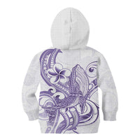 Purple Hawaii Kid Hoodie Humpback Whale Tattoo Polynesian Tribal Ocean Vibes