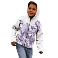 Purple Hawaii Kid Hoodie Humpback Whale Tattoo Polynesian Tribal Ocean Vibes