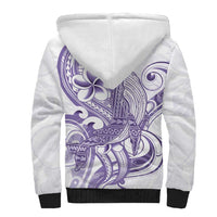 Purple Hawaii Sherpa Hoodie Humpback Whale Tattoo Polynesian Tribal Ocean Vibes