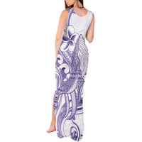 Purple Hawaii Tank Maxi Dress Humpback Whale Tattoo Polynesian Tribal Ocean Vibes LT14 - Polynesian Pride