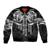 Tiki Drum Hawaii Bomber Jacket Hawaiian Kakau Tattoo Style