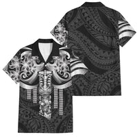 Tiki Drum Hawaii Family Matching Puletasi and Hawaiian Shirt Hawaiian Kakau Tattoo Style