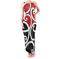 New Zealand Family Matching Tank Maxi Dress and Hawaiian Shirt Maori Koru Tino Rangatiratanga Color - Polynesian Pride