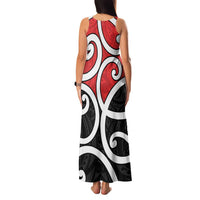 New Zealand Family Matching Tank Maxi Dress and Hawaiian Shirt Maori Koru Tino Rangatiratanga Color - Polynesian Pride