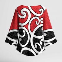 New Zealand Kimono Sleeve Blouse Maori Koru Tino Rangatiratanga Color - Polynesian Pride