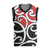 New Zealand Christmas Knitted V-Neck Vest Maori Koru Tino Rangatiratanga Color - Polynesian Pride
